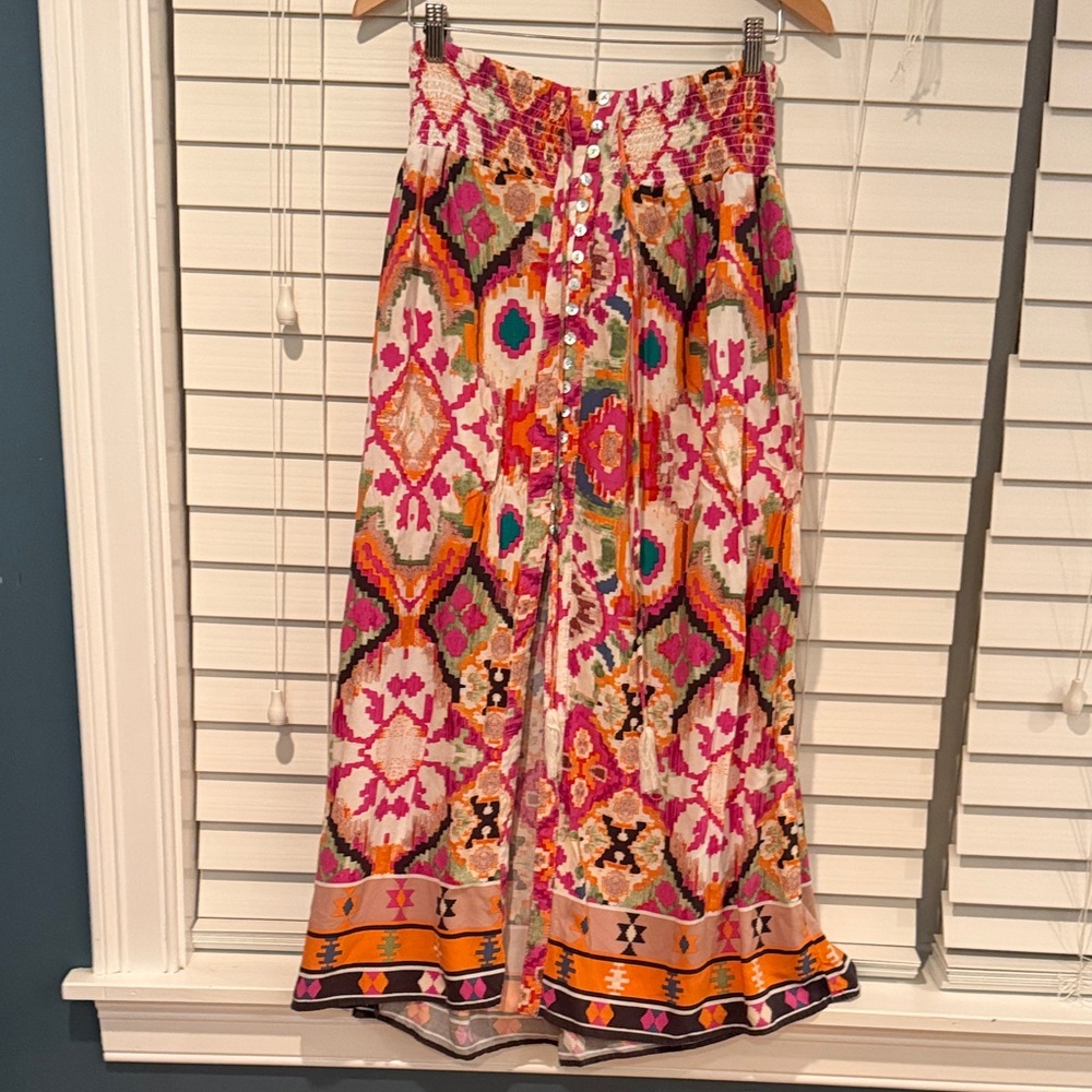 Christian Siriano Multicolor Geometric Skirt